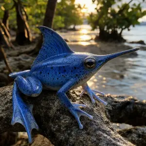 Strawberry frog + Swordfish